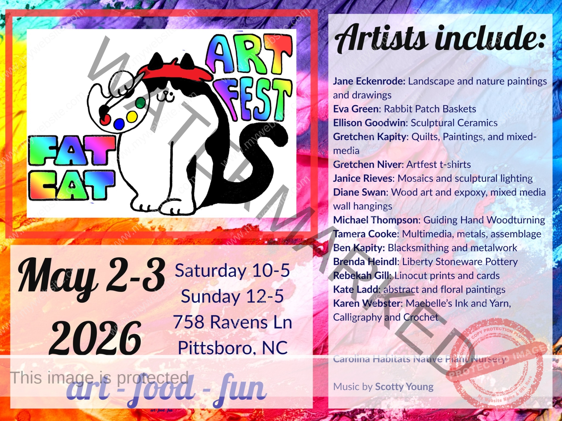 Fat Cat Artfest - Pittsboro-Siler City Convention & Visitors Bureau